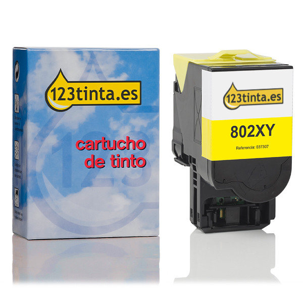 Lexmark 802XY (80C2XY0) toner amarillo XXL (marca 123tinta) 80C2XY0C 037307 - 1