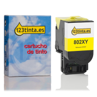 Lexmark 802XY (80C2XY0) toner amarillo XXL (marca 123tinta)