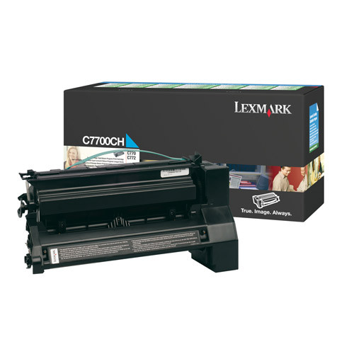 Lexmark C7700CH toner cian XL (original) C7700CH 034875 - 1