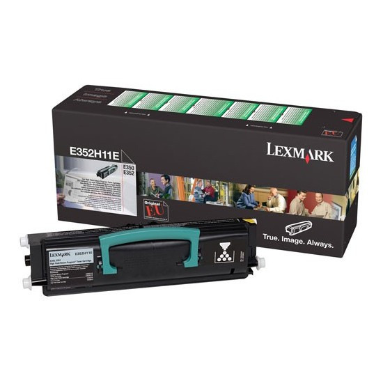 Lexmark E352H11E toner negro (original) E352H11E 034895 - 1