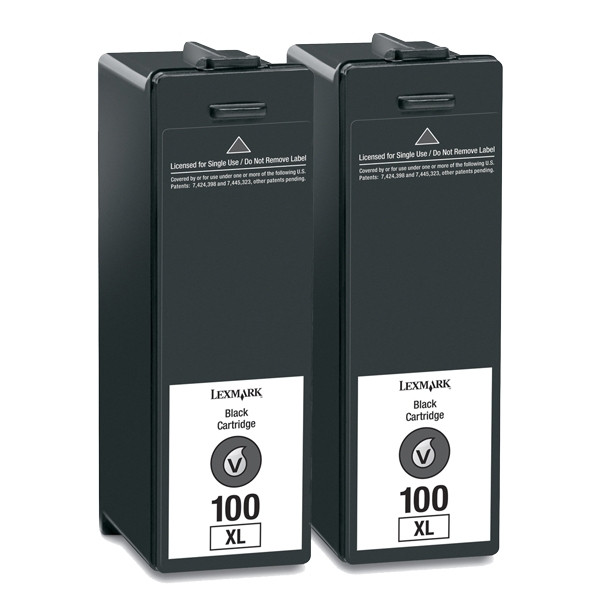 Lexmark Nr.100XL (14N0848) negro pack doble (original) 14N0848 040434 - 1