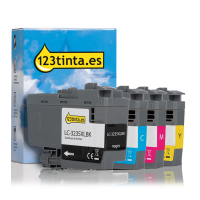 Marca 123tinta reemplaza a Brother LC-3235XL cartucho de tinta negro + 3 color