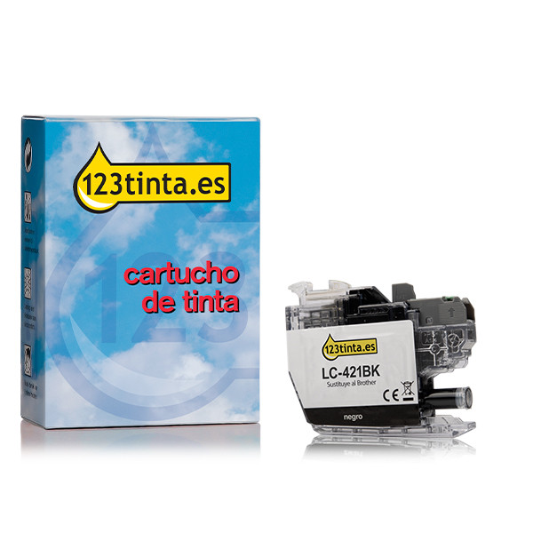 Marca 123tinta reemplaza a Brother LC-421BK cartucho de tinta negro LC-421BKC 160518 - 1