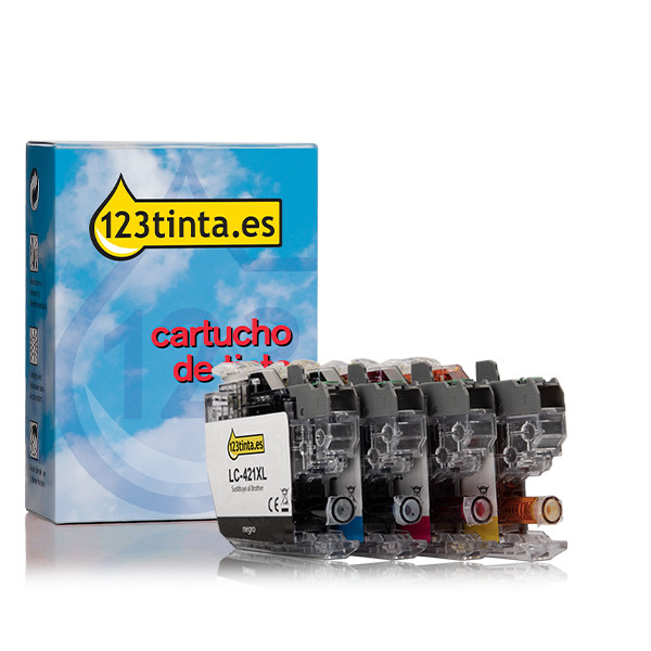 Marca 123tinta reemplaza a Brother LC-421XL pack negro + 3 colores  160527 - 1