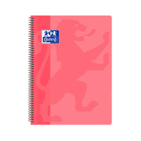 Oxford Cuaderno Espiral Folio Escolar Clásico (80H) (Cuadricula 4mm) Tapa Polipropileno - Rosa 400106964 260223