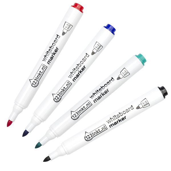 Pack: 123tinta rotuladores de pizarra blanca negro/rojo/azul/verde (2.5mm) 351WP4-1C 351WP4C 351WP6C 300044 - 1