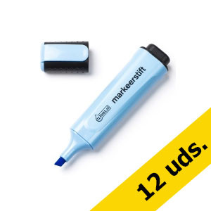 Pack: 12x Subrayador azul 123tinta punta biselada  300389 - 1