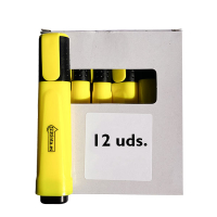 Pack 12 uds Subrayador Amarillo 123tinta  301606