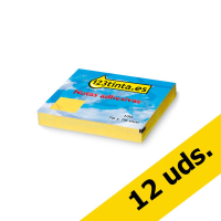 Pack 12x notas adhesivas amarillas 76x76mm 123tinta 654CYC 300240