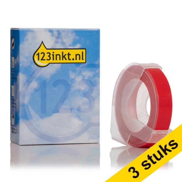 Pack 3x 123tinta S0898150 / 520102 cinta blanca sobre roja  650770 - 1