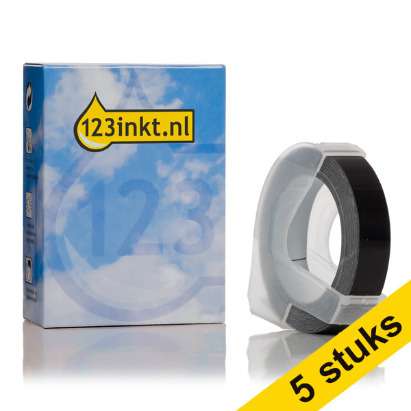 Pack 5x 123tinta S0898130 / 520109 cinta blanco sobre negro  650768 - 1