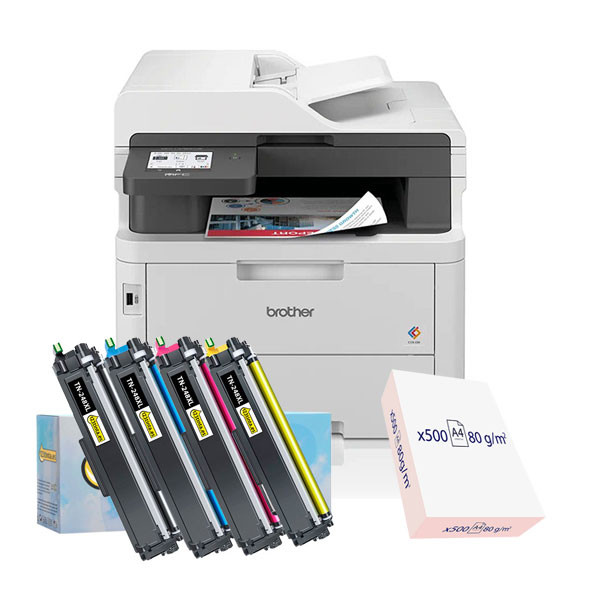 Pack Impresora Brother MFC-L3760CDW + toner 123tinta + papel  426356 - 1