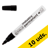 Pack ahorro: 10x rotulador permanente industrial 123tinta negro (1,5 - 3 mm)  301160