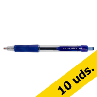 Pack ahorro 10x bolígrafo gel 123tinta azul