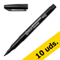 Pack ahorro 10x rotulador permanente 123tinta negro (1 mm)  300892