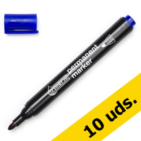 Pack ahorro 10x rotulador permanente azul 123tinta (2,5 mm)  300399