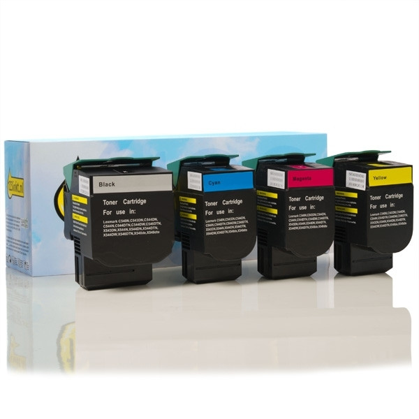 Pack ahorro Lexmark: C540H1KG, CG, MG, YG negro + 3 colores (marca 123tinta)  130280 - 1