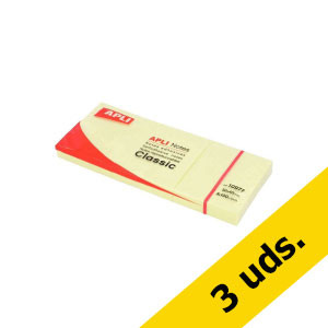 Pack x3: Apli Notas adhesivas amarillas (40x50mm) - 100 hojas  425794 - 1
