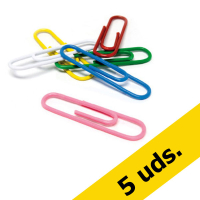 Pack x5: Clips colores Nº2 32mm (100 unidades)