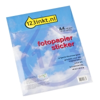 Papel fotografico adhesivo brillante | A4 | blanco (10 unidades) (marca 123tinta) L7767-40C 300223