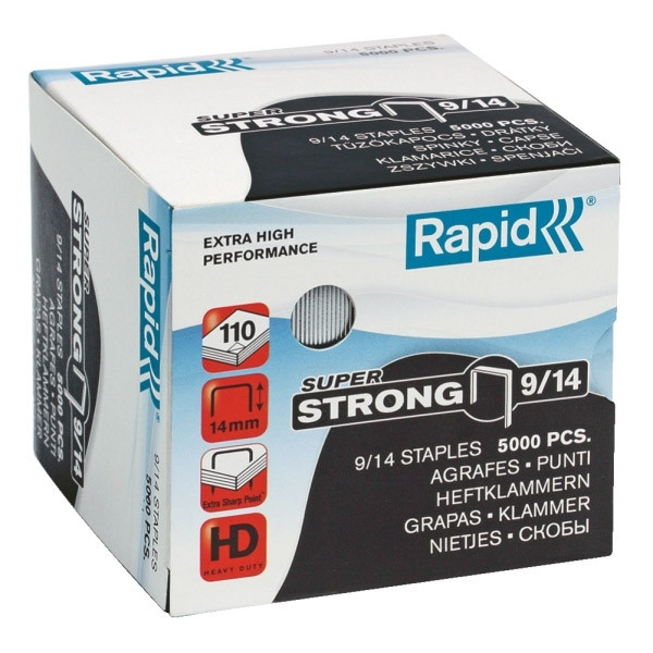 Rapid 9/14 Grapas superfuertes galvanizadas (5000 piezas) 24871500 202034 - 1