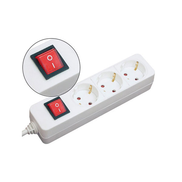 Regleta 3 tomas Interruptor (1.4M) - Blanco  425285 - 1