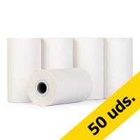 Rollo caja registradora 123tinta 57x30x8 térmico blanco (50 unidades)  300335