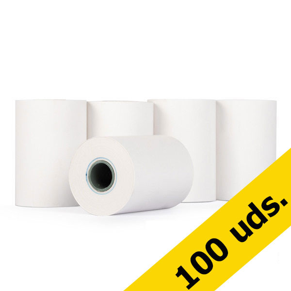 Rollo caja registradora 123tinta 57x47x12 térmico blanco (100 unidades)  300321 - 1