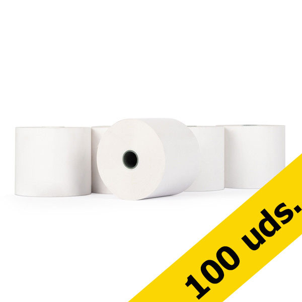 Rollo caja registradora 123tinta 57x65x12 térmico blanco (100 unidades)  300324 - 1