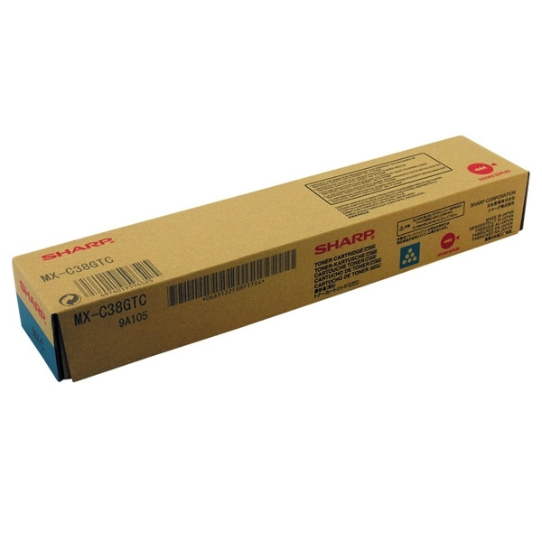 Sharp MX-C38GTC toner cian (original) MXC38GTC 082220 - 1