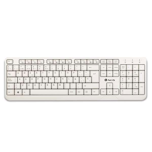 Teclado silencioso USB blanco DSP0000009025 426408 - 1