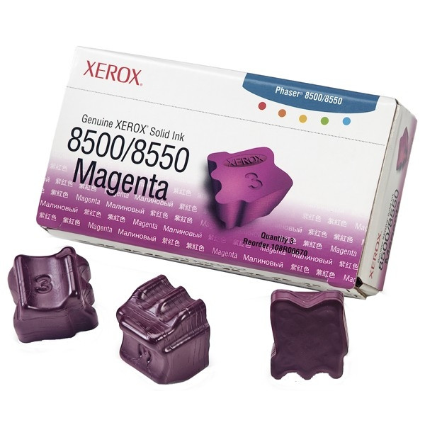 Xerox 108R00670 tinta sólida magenta 3 unidades (original) 108R00670 046925 - 1